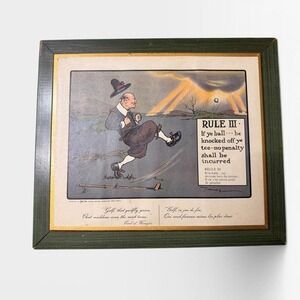 1920s Golf Humor Vintage Rule III Picture